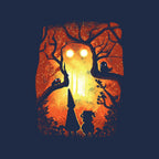 Enchanted Forest – Fantasy Graphic T-Shirt design artwork for navy graphic T-shirt