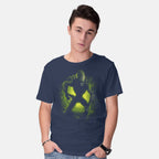 Model wearing navy Countdown – Sci-Fi Graphic T-Shirt