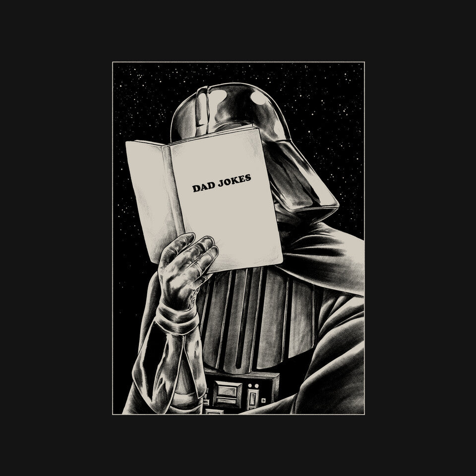 Dad Jokes – Sci-Fi Graphic T-Shirt design artwork for black graphic T-shirt
