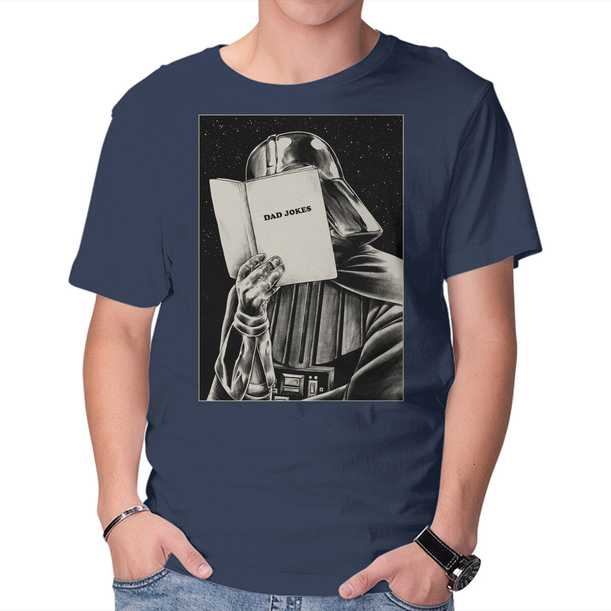 Dad Jokes – Sci-Fi Graphic T-Shirt in navy, product display