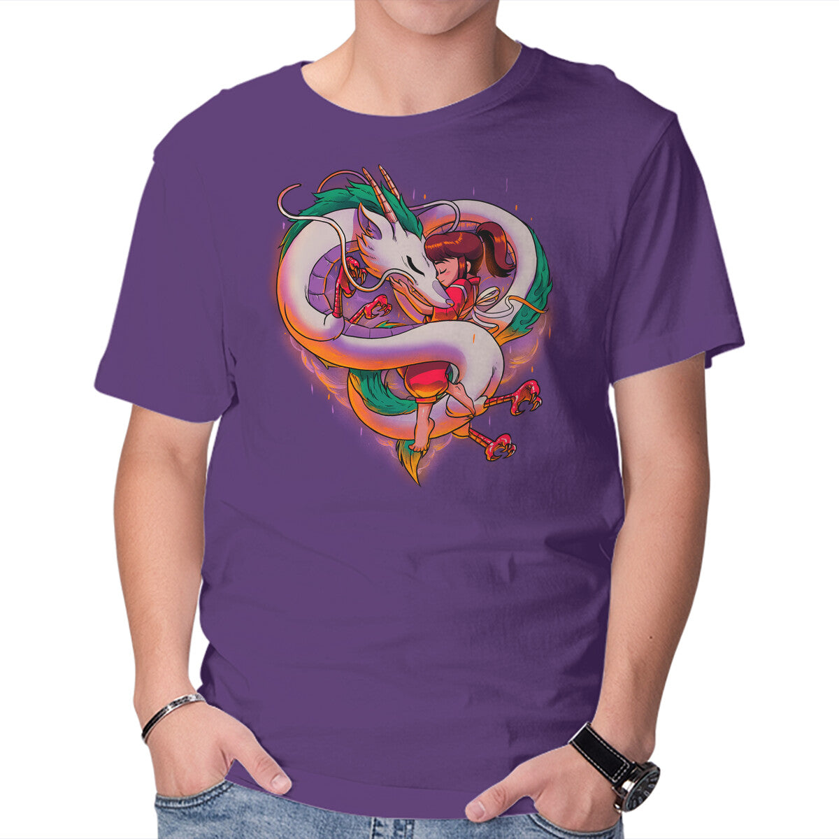 Spiritual Journey – Fantasy Graphic T-Shirt in purple, product display