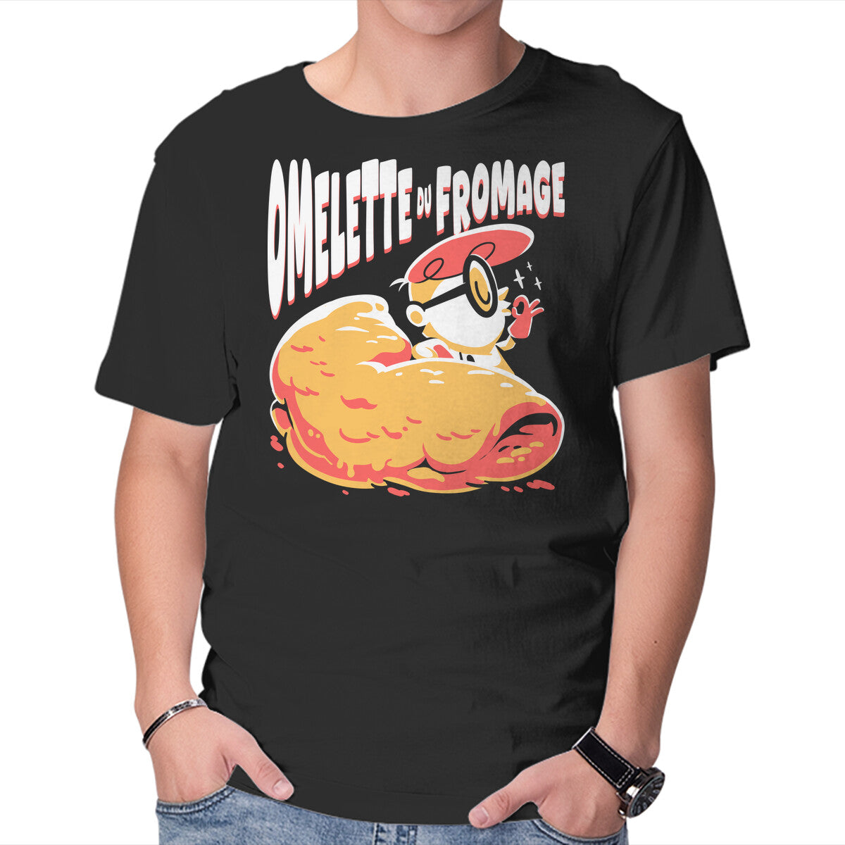 French Lesson – Funny Graphic T-Shirt in black, product display