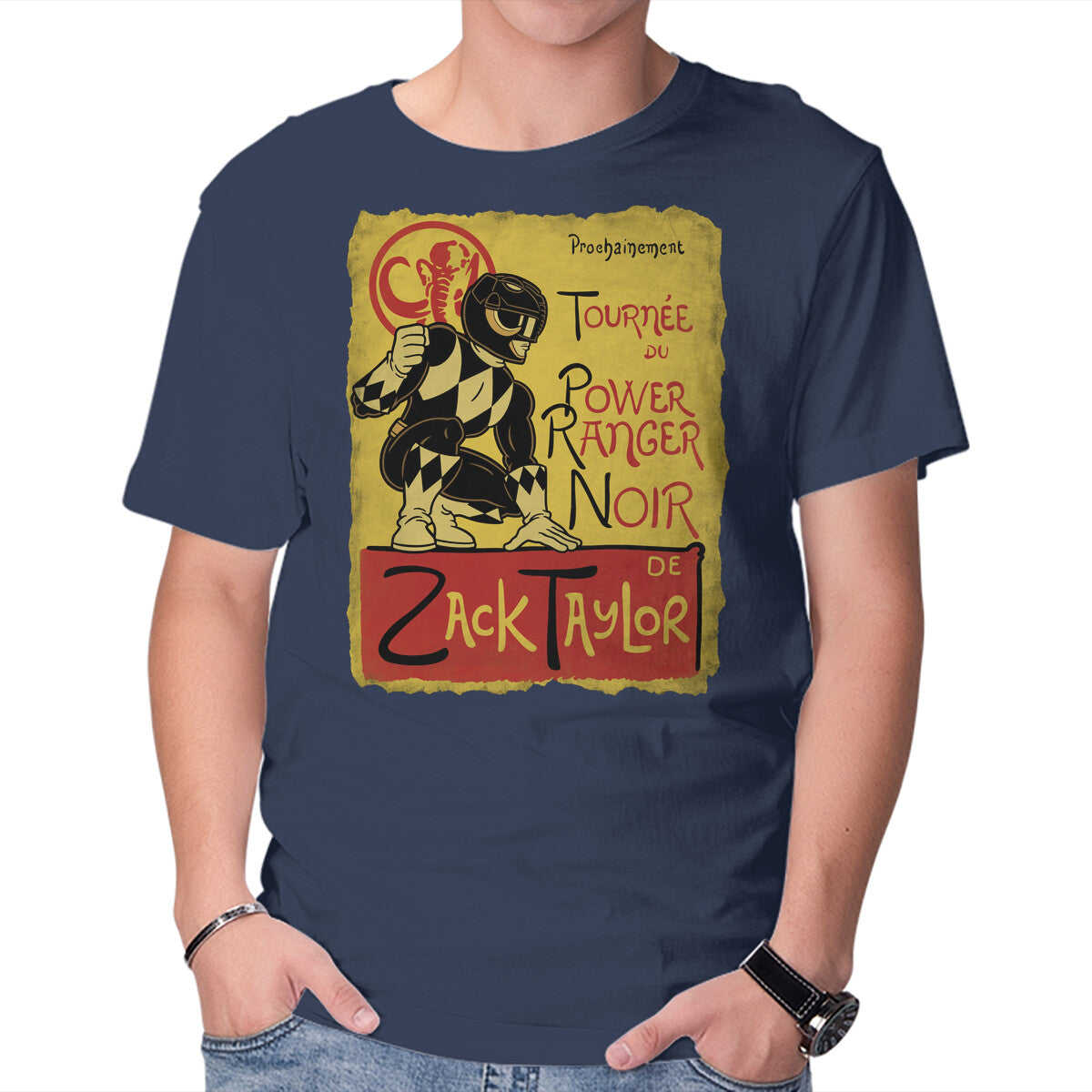 Le Ranger Noir Graphic T-Shirt in navy, product display