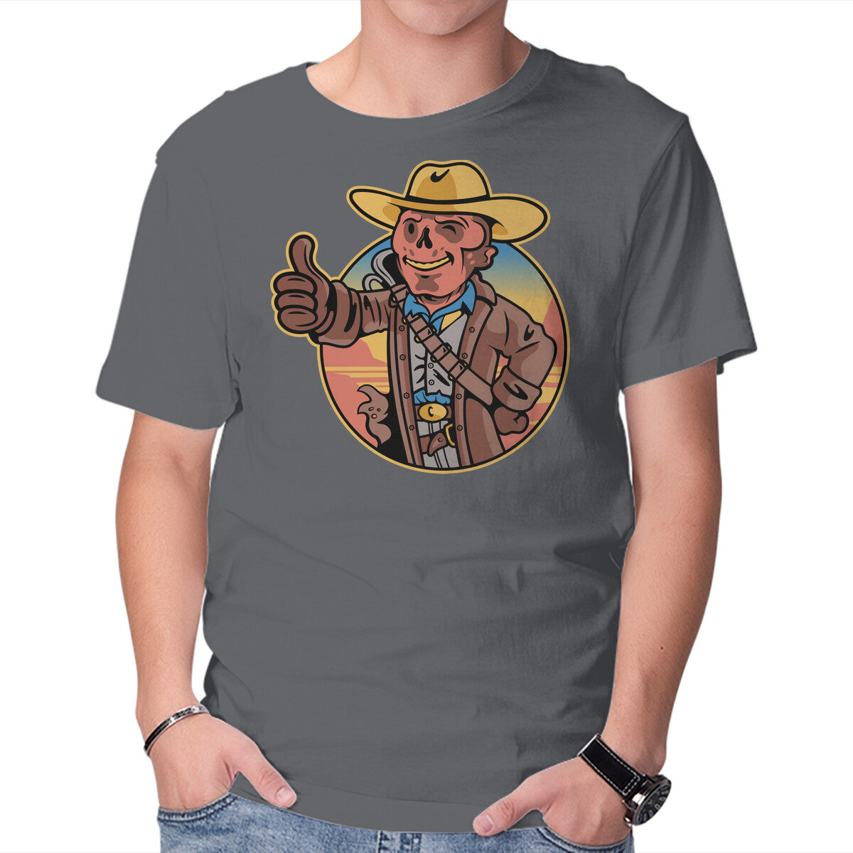 The Ghoul Boy – Gaming Graphic T-Shirt in charcoal, product display