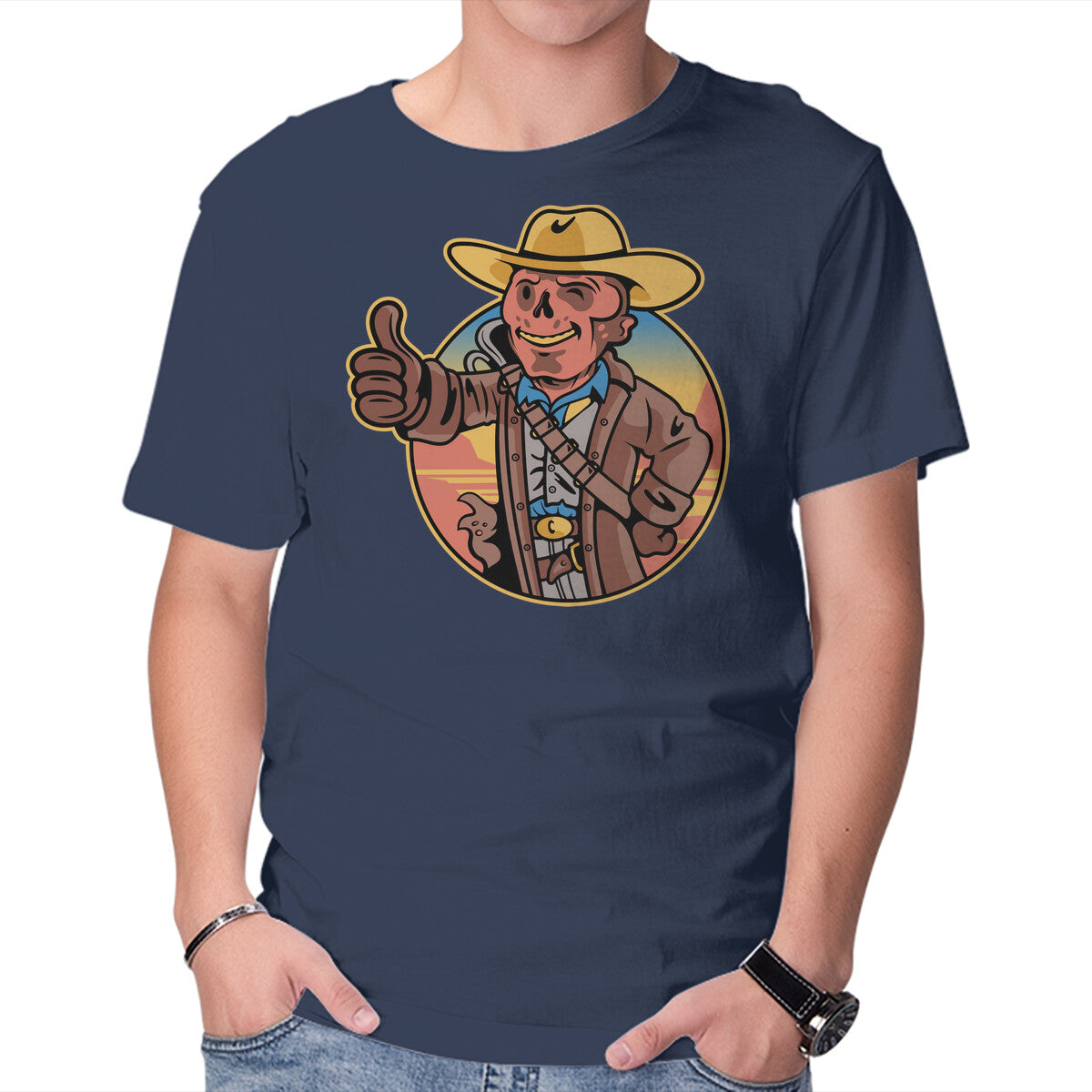The Ghoul Boy – Gaming Graphic T-Shirt in navy, product display