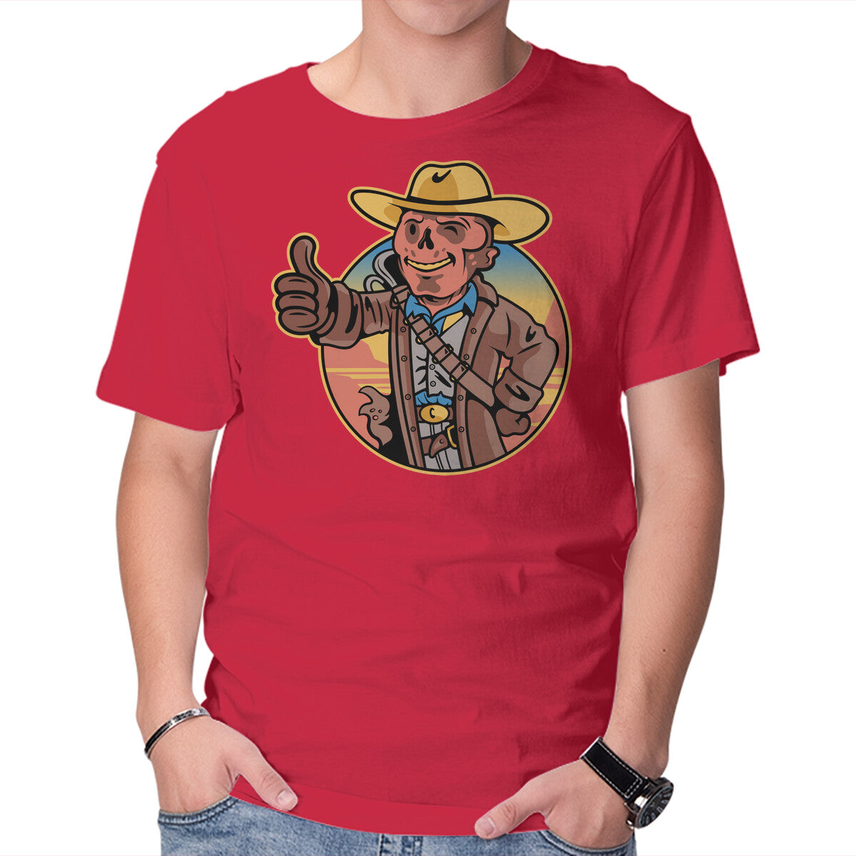 The Ghoul Boy – Gaming Graphic T-Shirt in red, product display