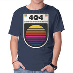 404 Decade Not Found – Funny Graphic T-Shirt in navy, product display