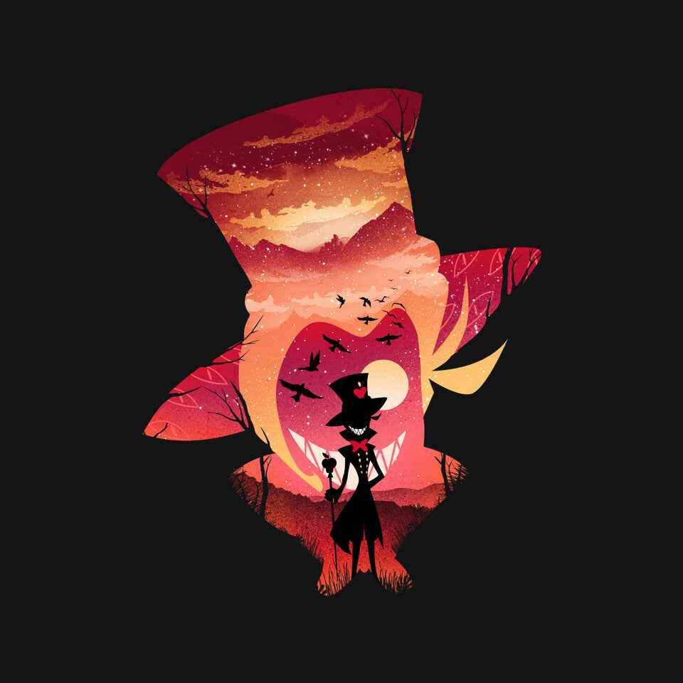 Lucifer Sunset – Funny Graphic T-Shirt
