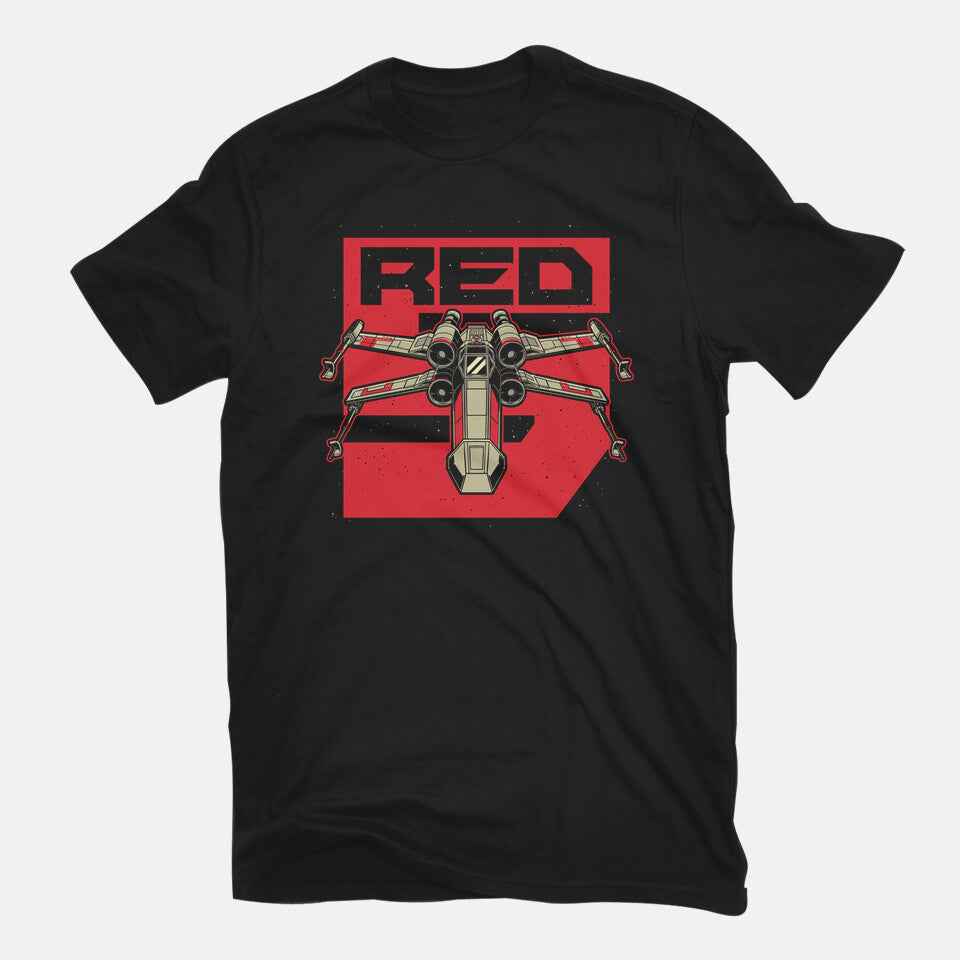 Red Spaceship Revolution – Sci-Fi Graphic T-Shirt