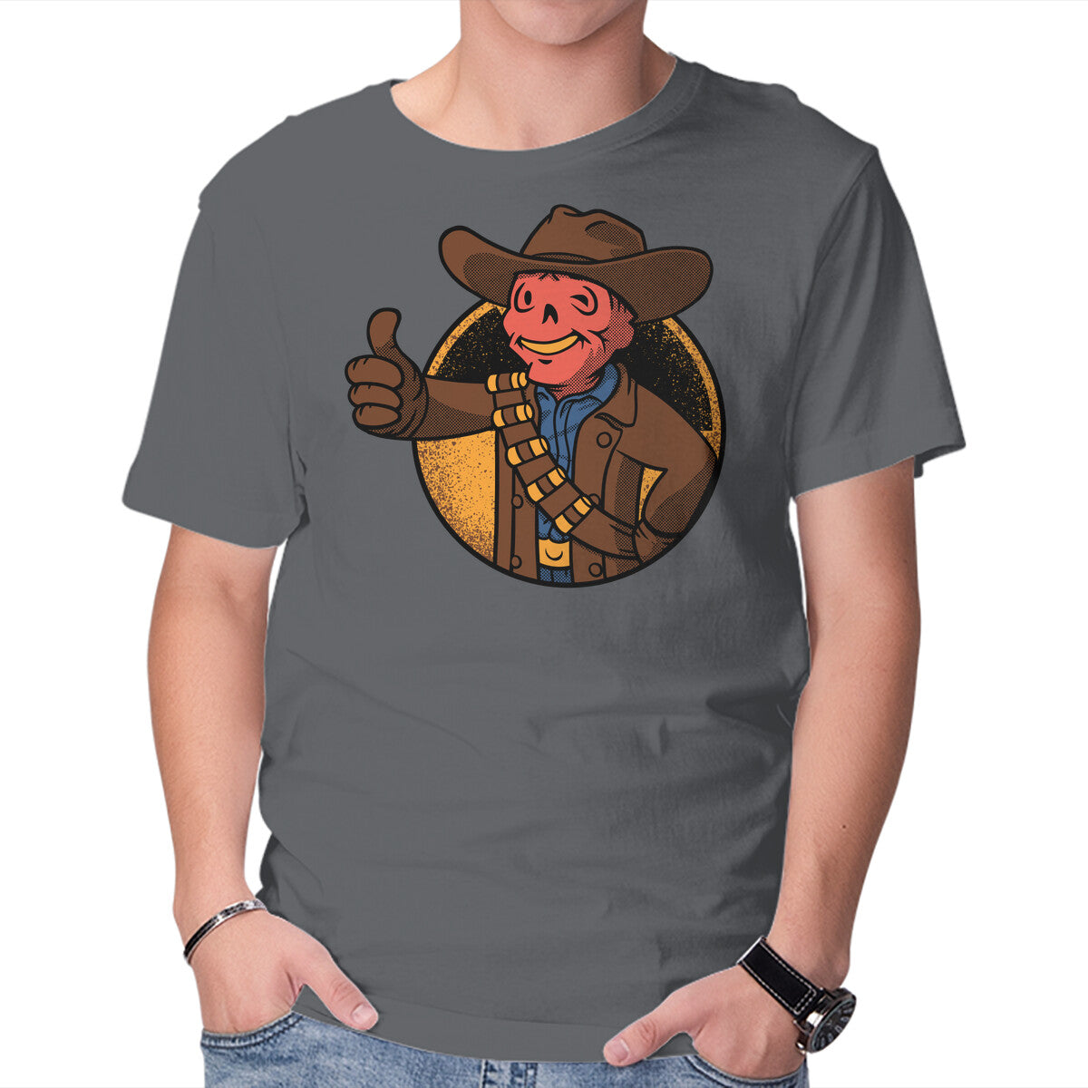 The Ghoul – Gaming Graphic T-Shirt in charcoal, product display