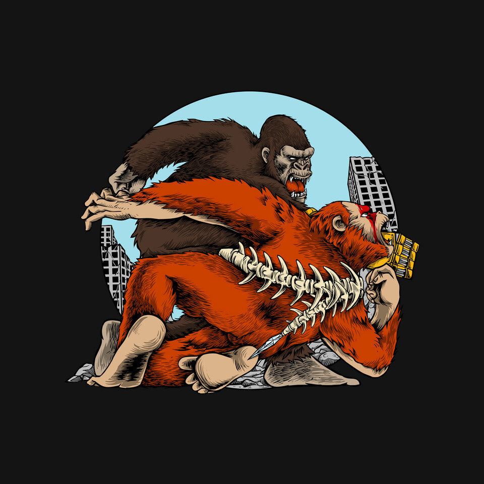 Kong Punch – Movie Graphic T-Shirt design artwork for black graphic T-shirt
