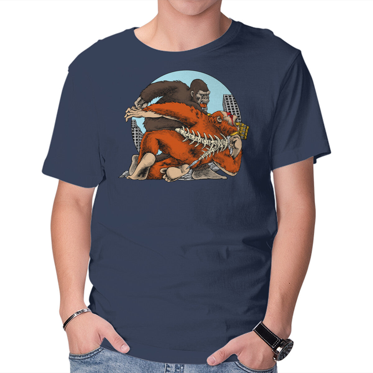 Kong Punch – Movie Graphic T-Shirt in navy, product display