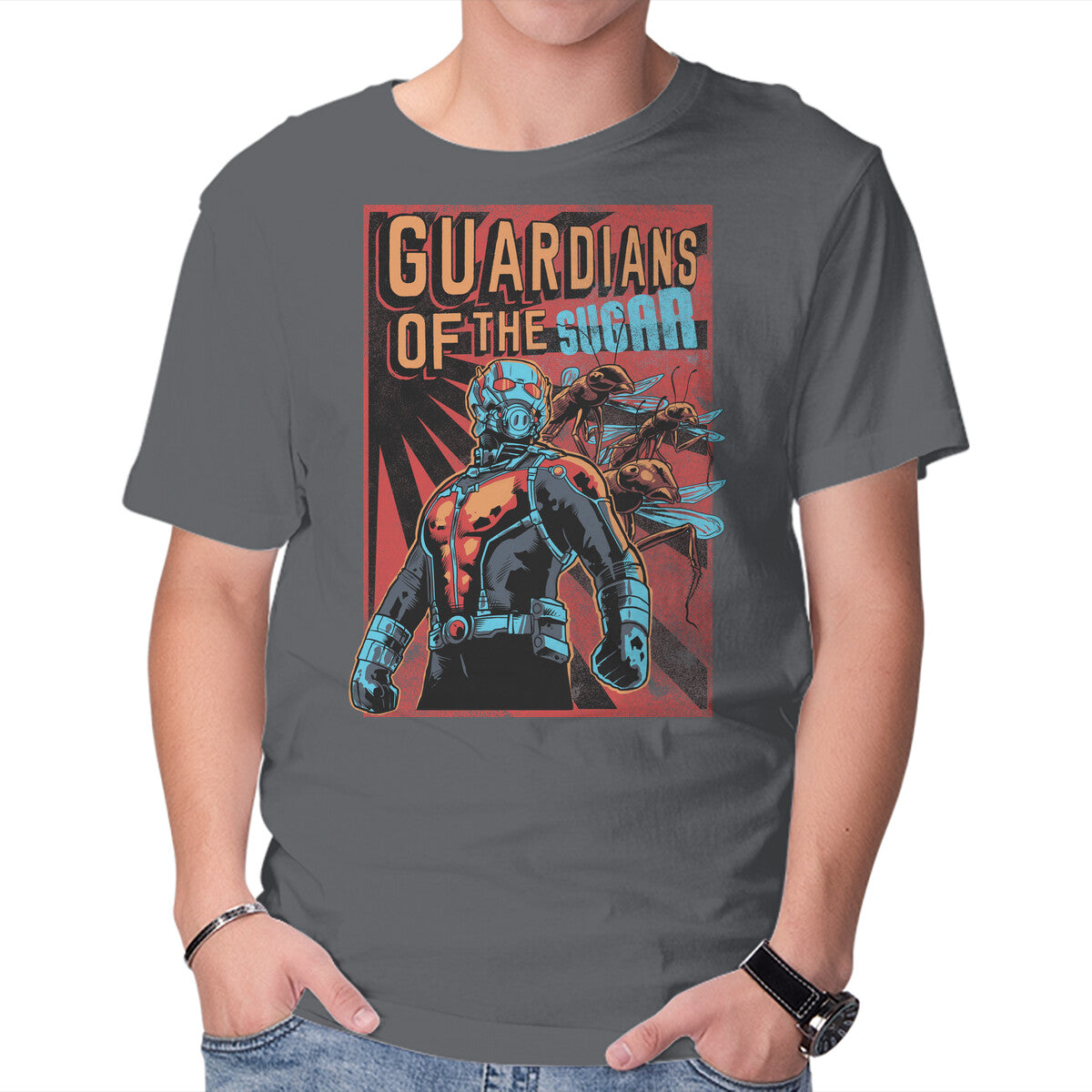 Guardians Of The Sugar – Movie Graphic T-Shirt in charcoal, product display