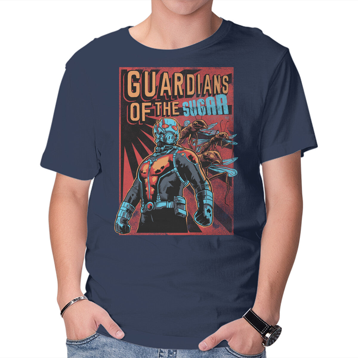 Guardians Of The Sugar – Movie Graphic T-Shirt in navy, product display