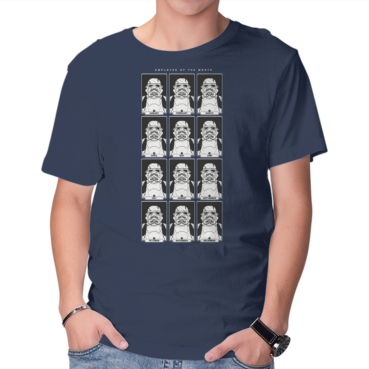 One Of Us – Sci-Fi Graphic T-Shirt in navy, product display
