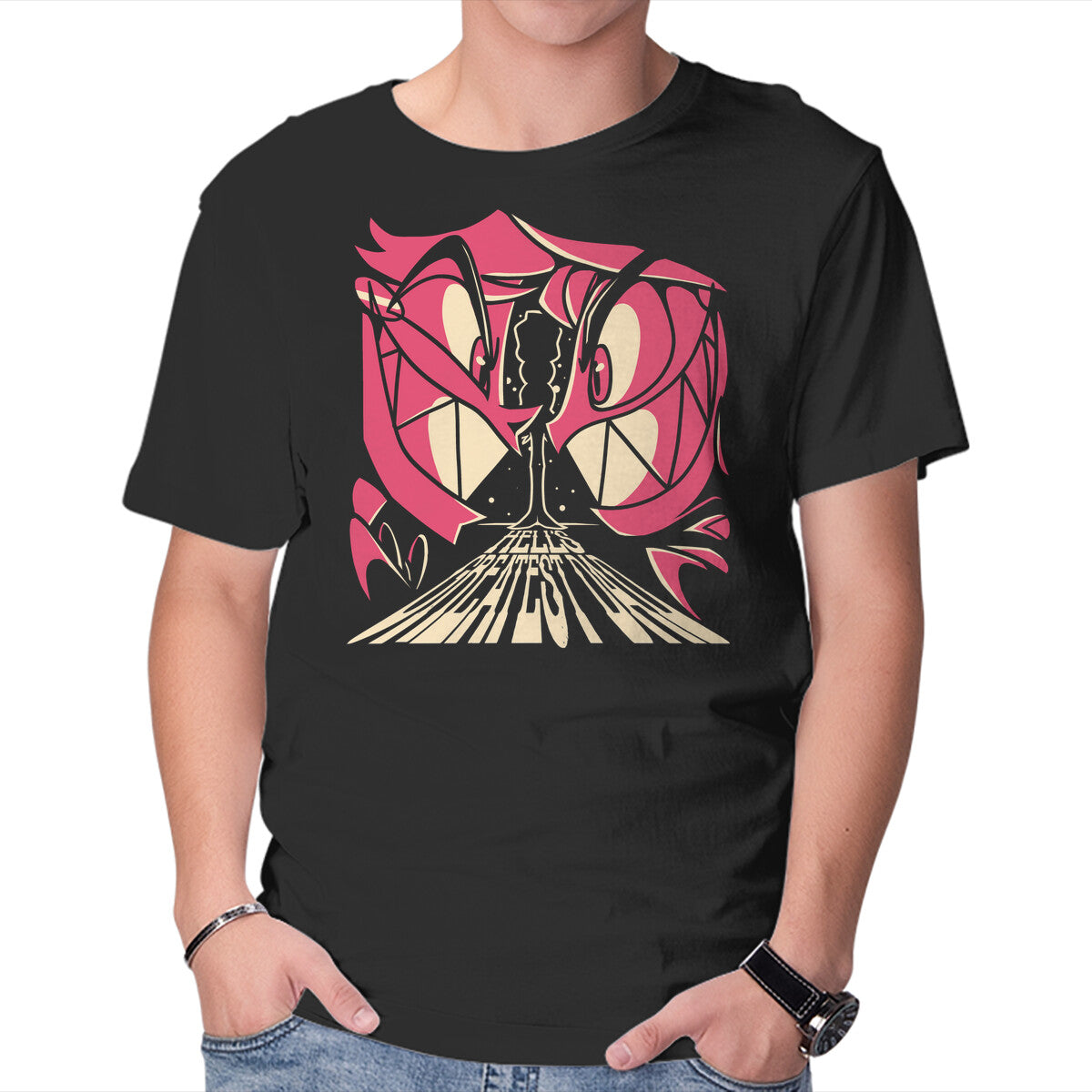 Hell's Greatest Dad – Funny Graphic T-Shirt in black, product display