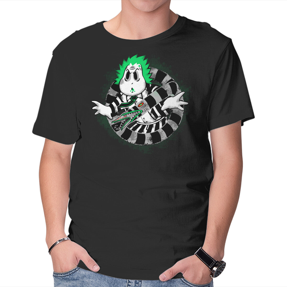 The Spooky Juice – Horror Graphic T-Shirt in black, product display