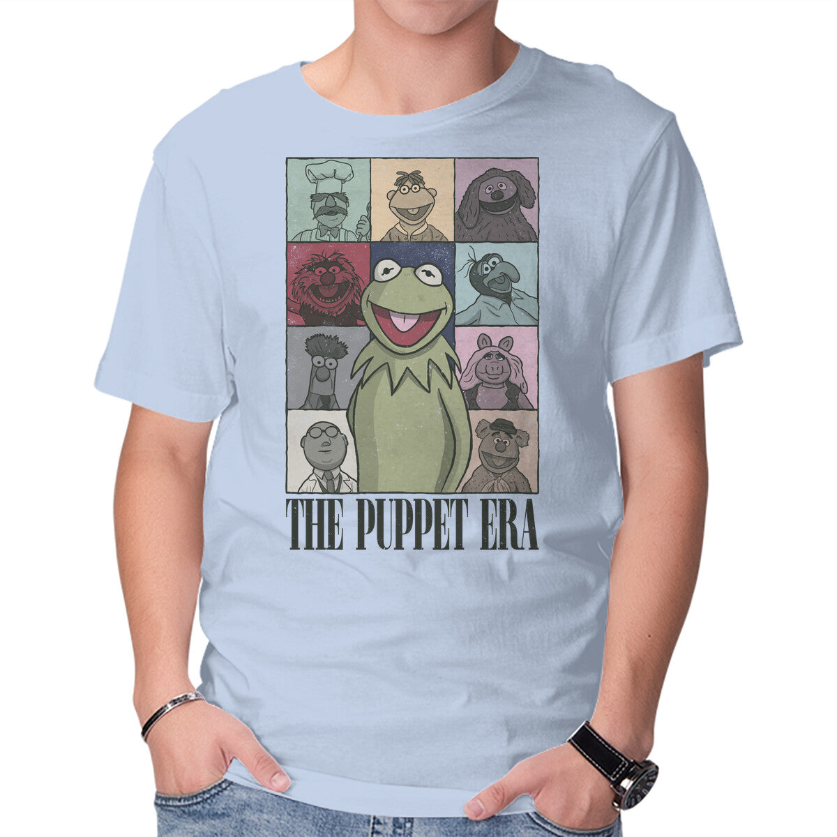 The Puppet Era – Movie Graphic T-Shirt in blue, product display
