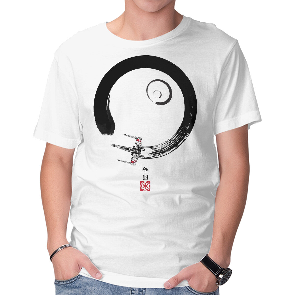 Red Five Enso – Sci-Fi Graphic T-Shirt in white, product display