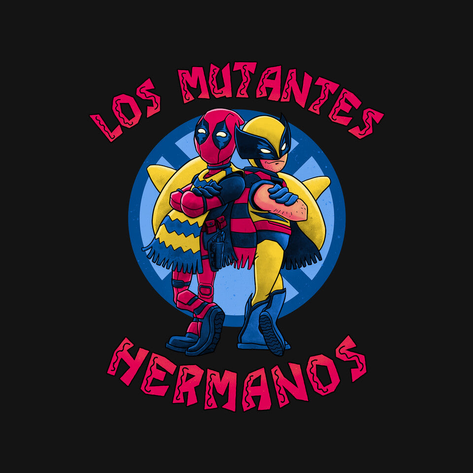 Los Mutantes Hermanos – Movie Graphic T-Shirt design artwork for black graphic T-shirt