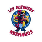 Los Mutantes Hermanos – Movie Graphic T-Shirt design artwork for white graphic T-shirt