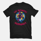 Los Mutantes Hermanos – Movie Graphic T-Shirt in black, flat-lay product view