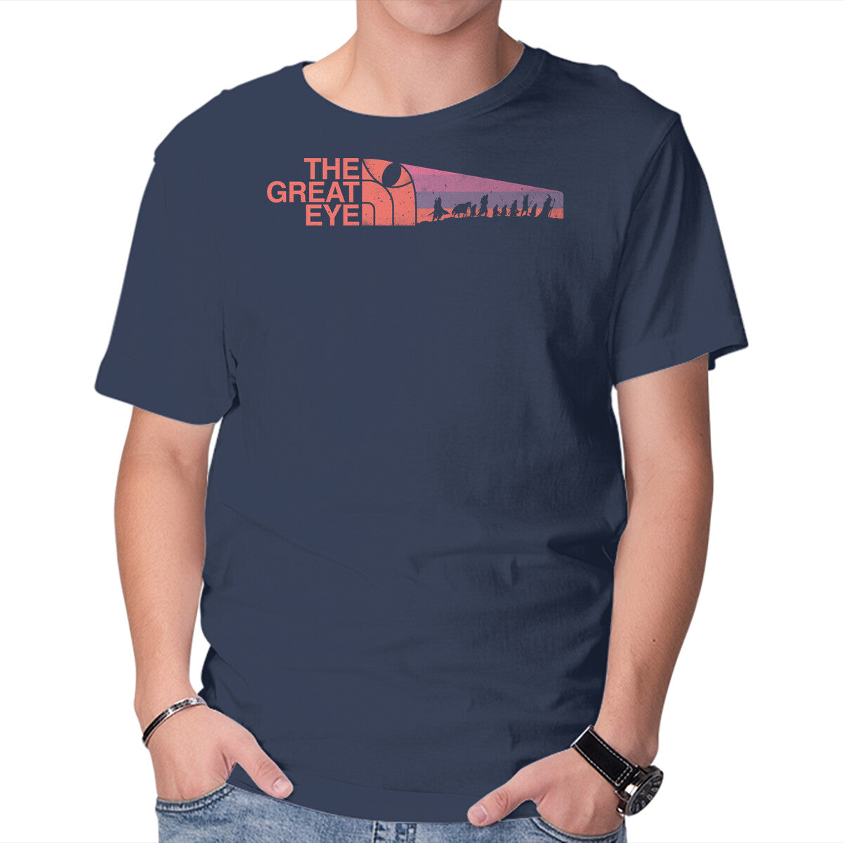 The Great Eye – Fantasy Graphic T-Shirt in navy, product display