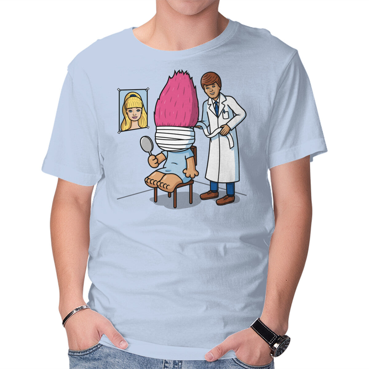 Doll Surgery – Movie Graphic T-Shirt in blue, product display