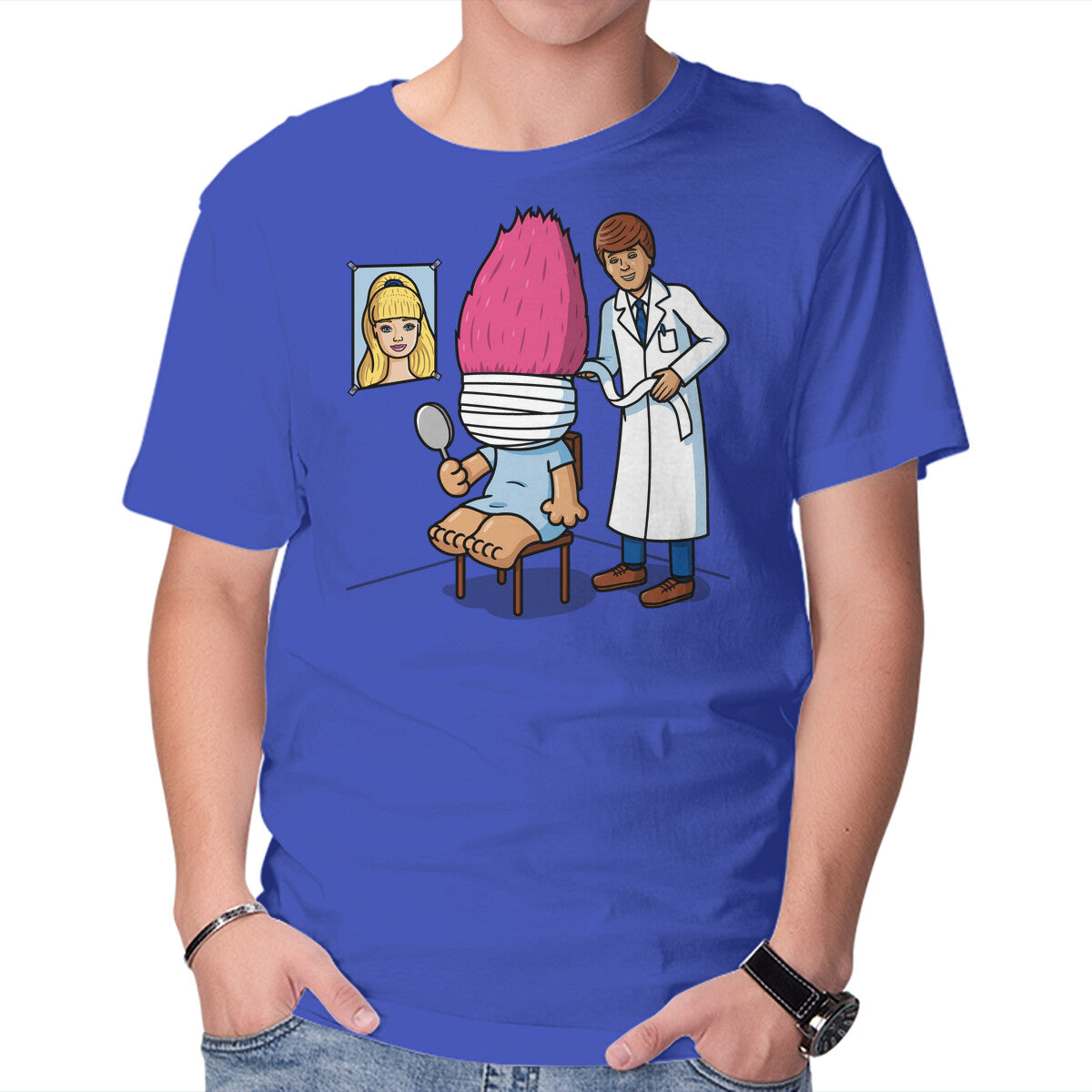 Doll Surgery – Movie Graphic T-Shirt in royal blue, product display