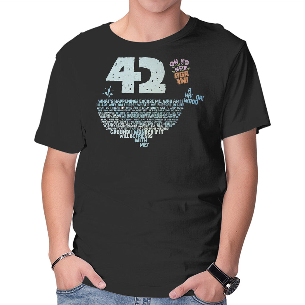 Not Again – Sci-Fi Graphic T-Shirt in black, product display