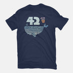 Not Again – Sci-Fi Graphic T-Shirt in navy, flat-lay product view