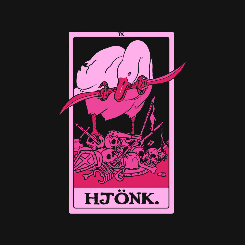 Hjonk Tarot – Gaming Graphic T-Shirt design artwork for black graphic T-shirt
