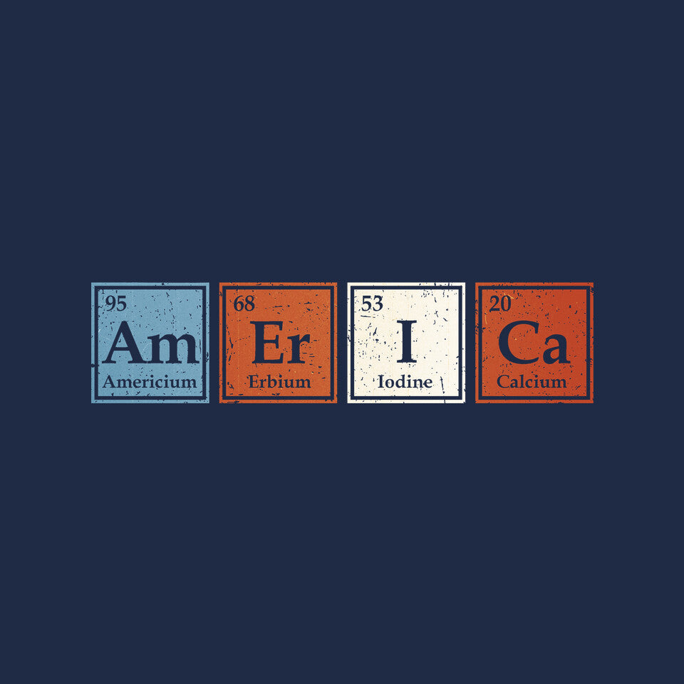 Patriotism Is Elemental Graphic T-Shirt design artwork for navy graphic T-shirt