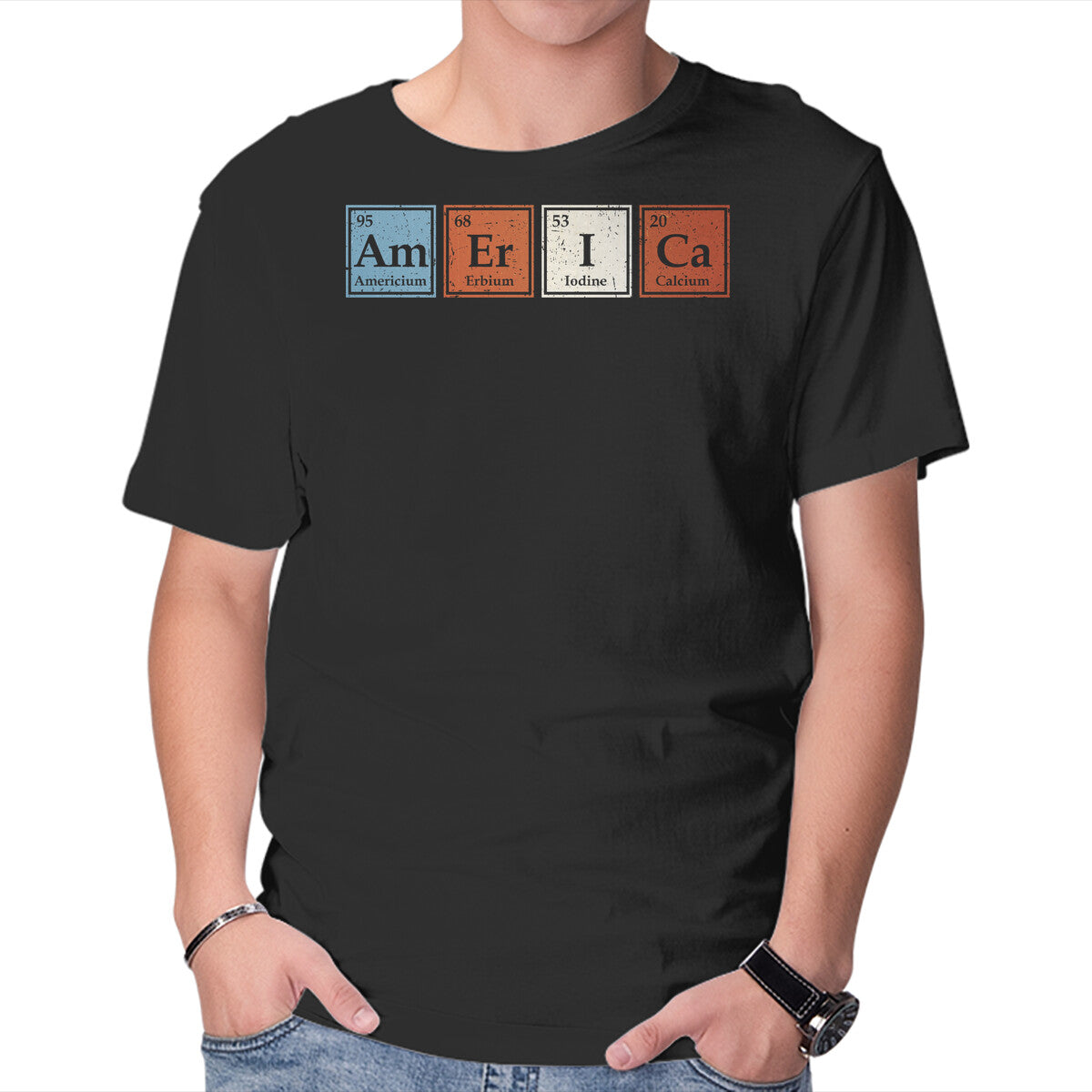 Patriotism Is Elemental Graphic T-Shirt in black, product display