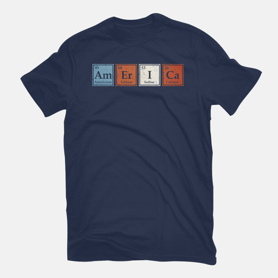 Patriotism Is Elemental Graphic T-Shirt in navy, flat-lay product view