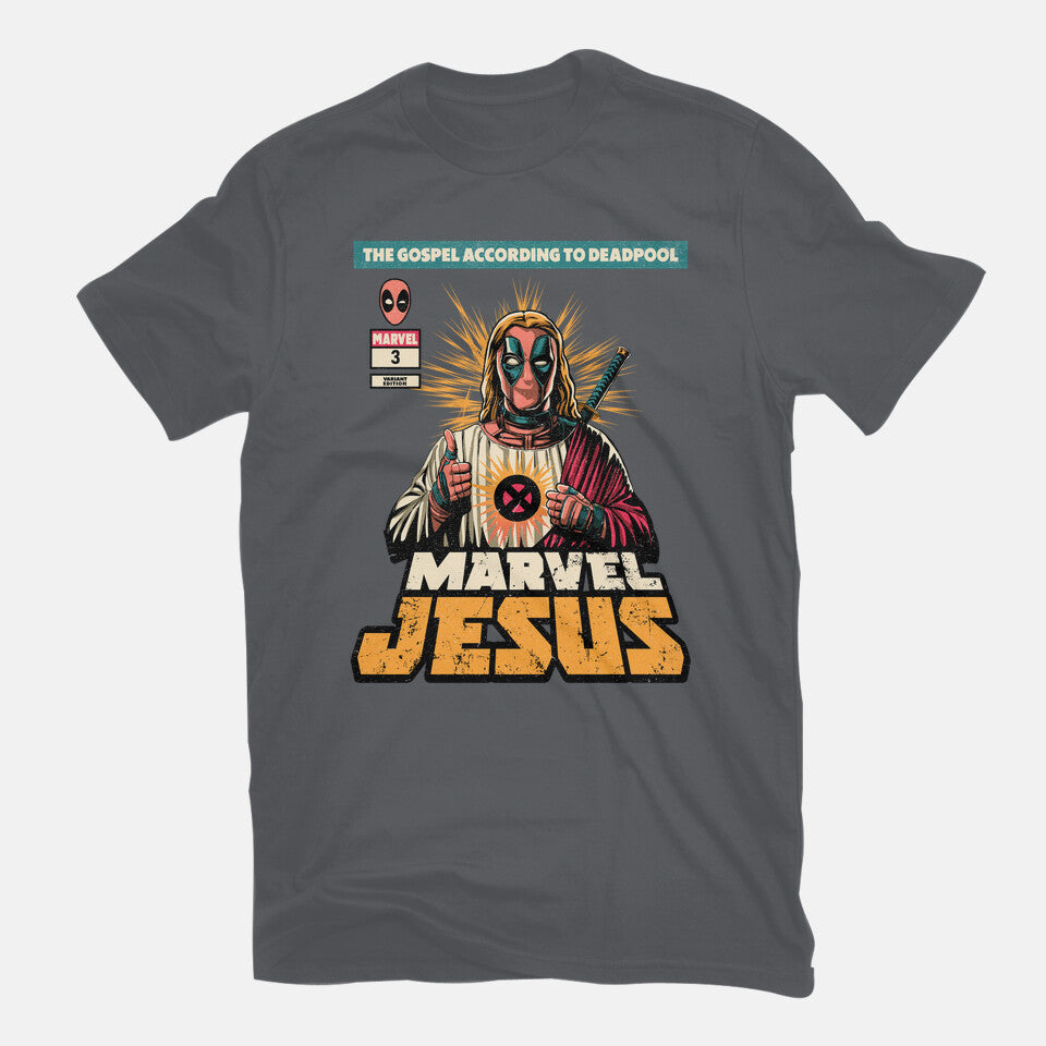 Savior – Movie Graphic T-Shirt in charcoal, flat-lay product view