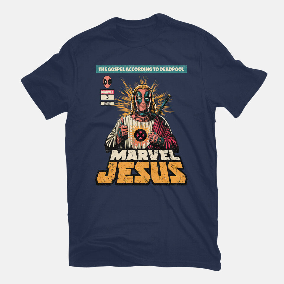 Savior – Movie Graphic T-Shirt in navy, flat-lay product view