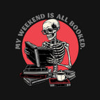 Weekend Reader – Horror Graphic T-Shirt design artwork for black graphic T-shirt