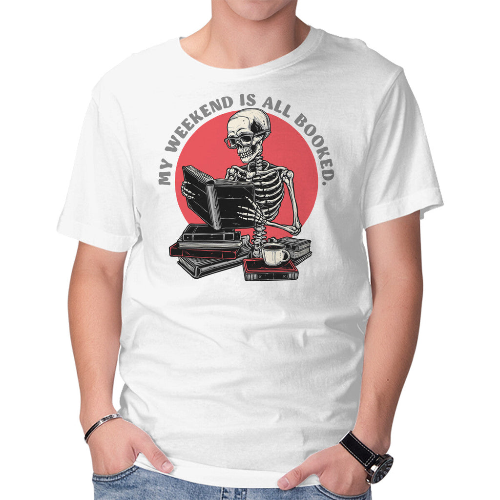 Weekend Reader – Horror Graphic T-Shirt in white, product display