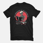 Weekend Reader – Horror Graphic T-Shirt in black, flat-lay product view