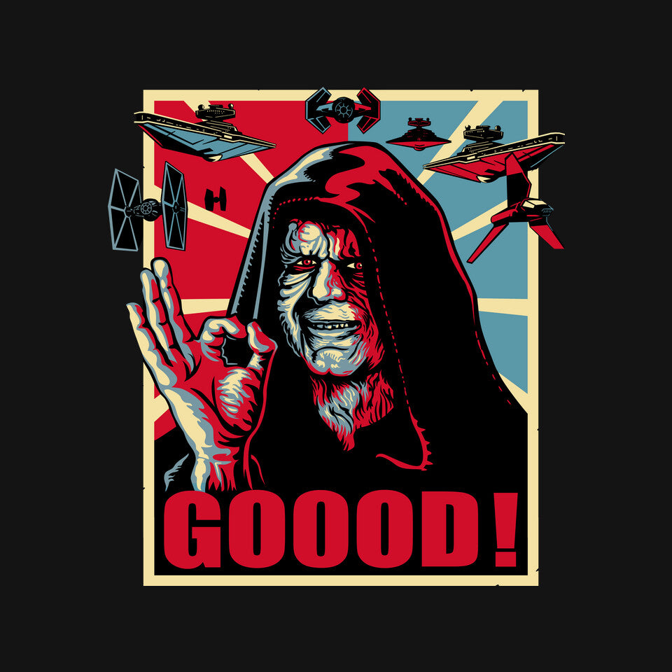 Goood – Sci-Fi Graphic T-Shirt design artwork for black graphic T-shirt