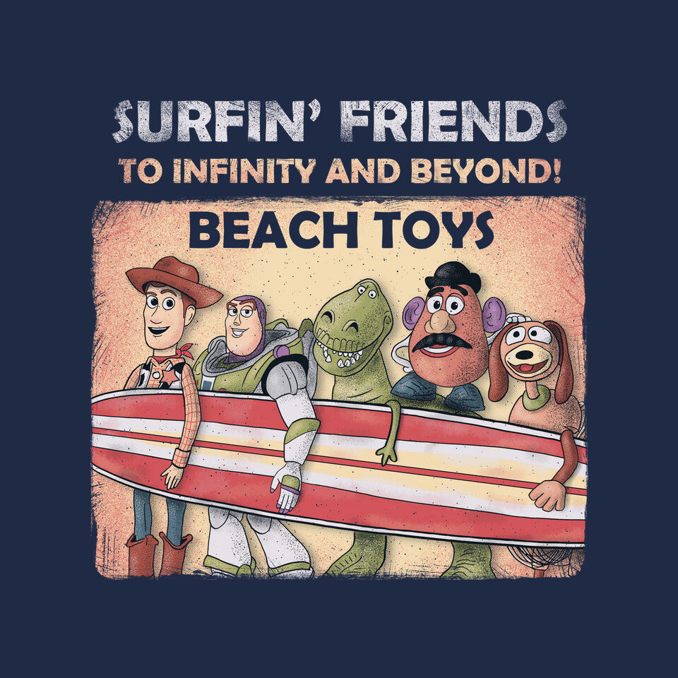 The Beach Toys – Music Graphic T-Shirt design artwork for navy graphic T-shirt