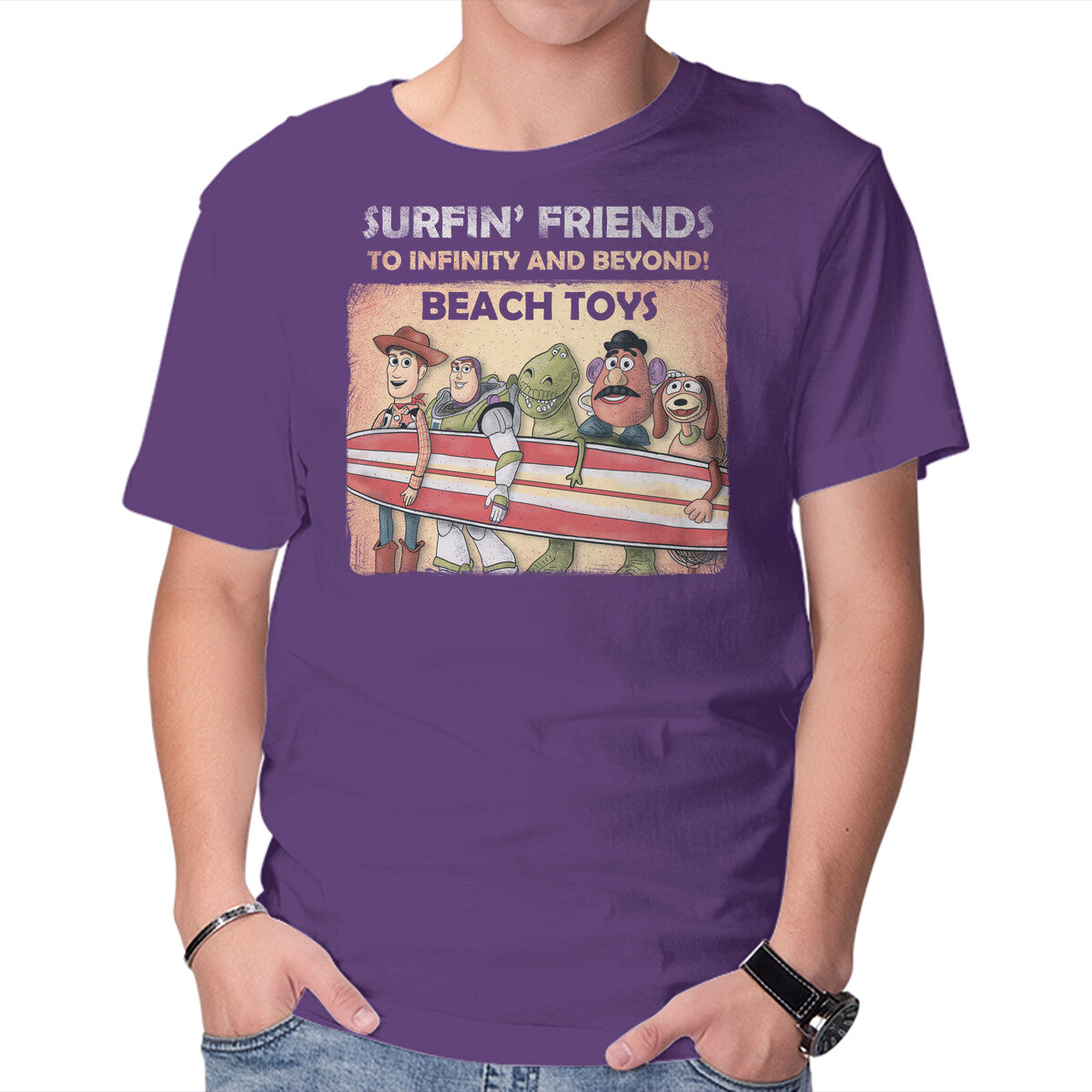 The Beach Toys – Music Graphic T-Shirt in purple, product display