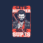 Super Heroes Hunter Graphic T-Shirt design artwork for navy graphic T-shirt
