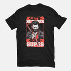 Super Heroes Hunter Graphic T-Shirt in black, flat-lay product view