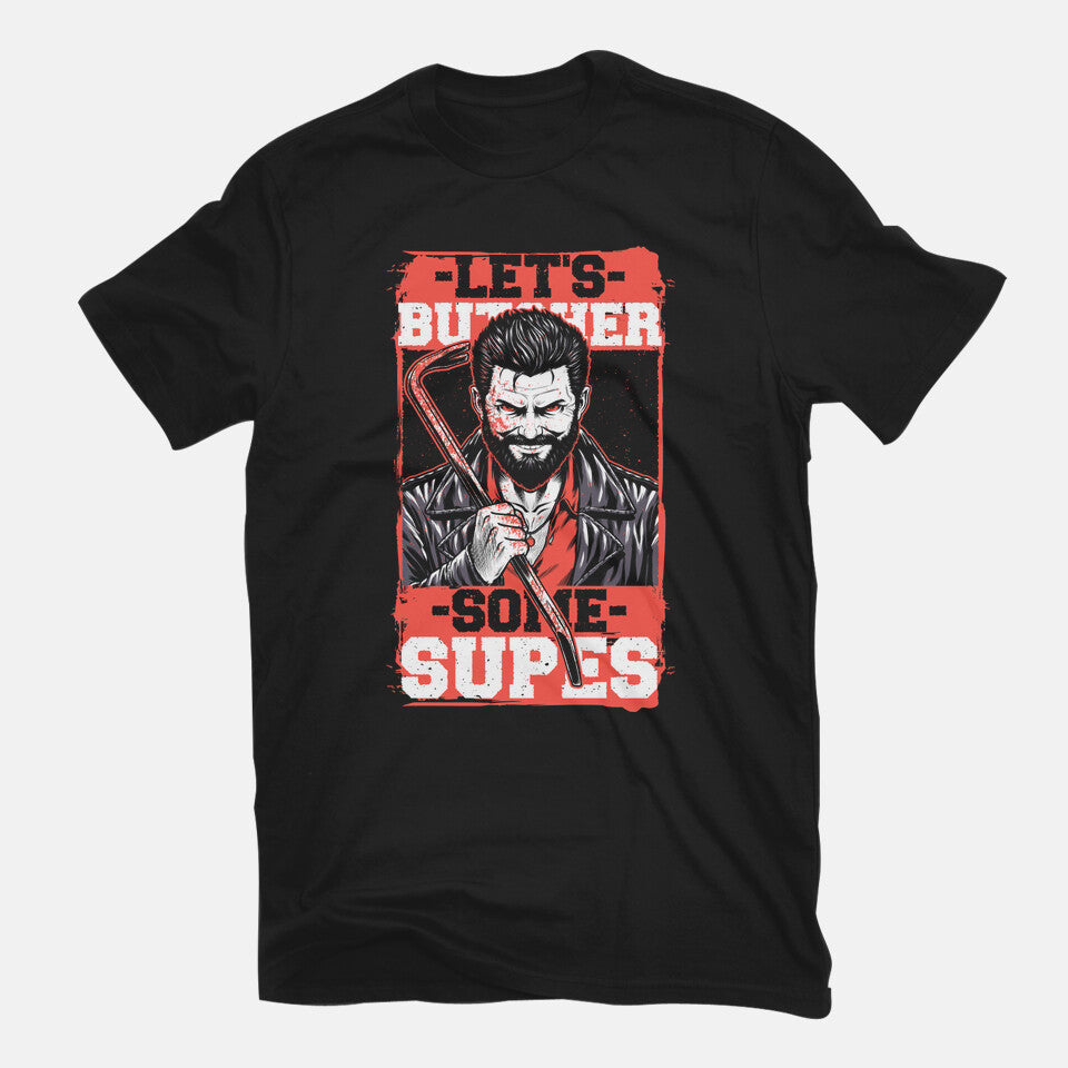 Super Heroes Hunter Graphic T-Shirt in black, flat-lay product view