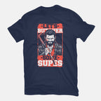 Super Heroes Hunter Graphic T-Shirt in navy, flat-lay product view