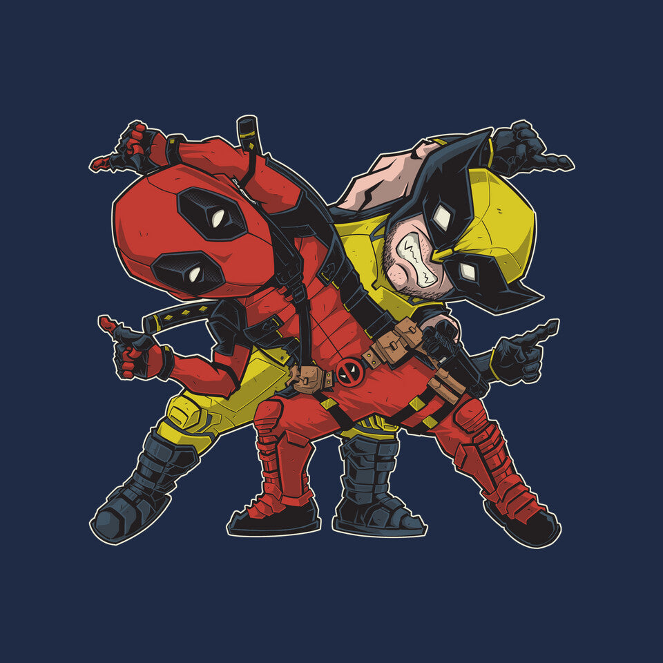 Fusion – Anime Graphic T-Shirt design artwork for navy graphic T-shirt