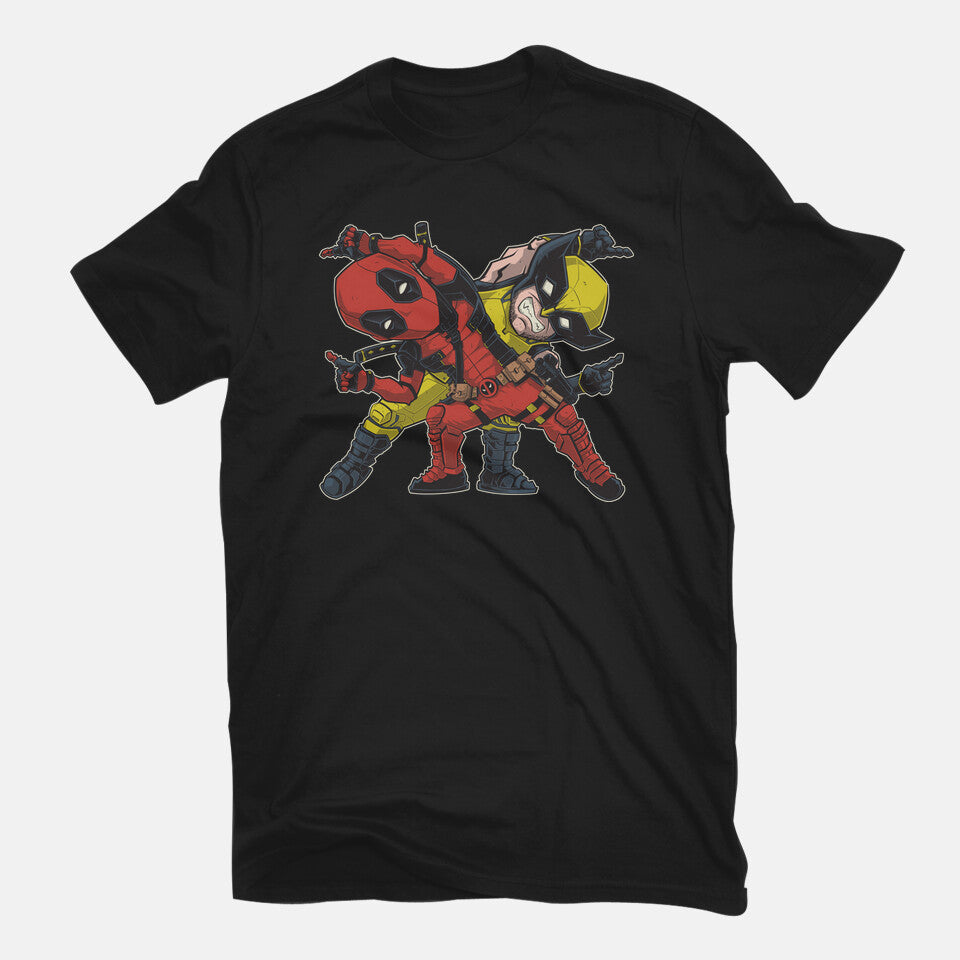 Fusion – Anime Graphic T-Shirt in black, flat-lay product view