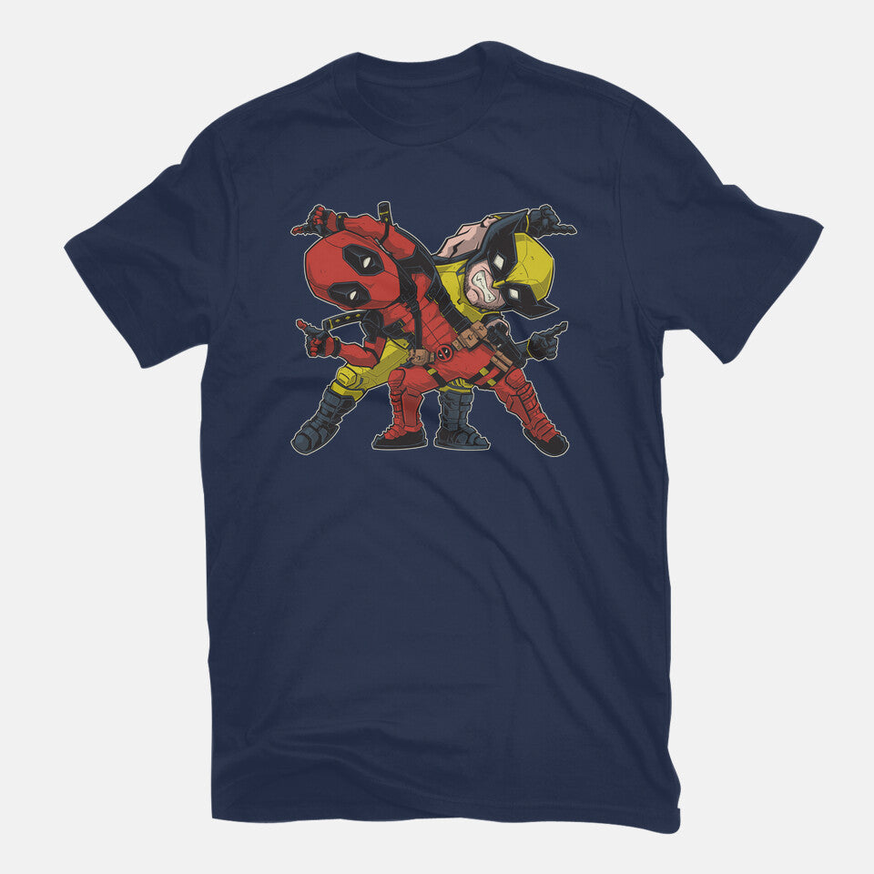 Fusion – Anime Graphic T-Shirt in navy, flat-lay product view